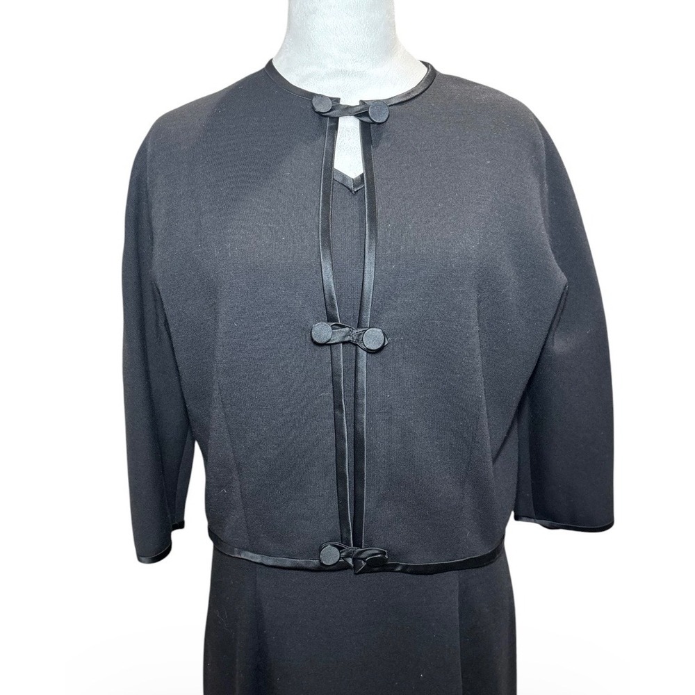 Odys de Paris Saint Joseph Vintage Wool Dress Jacket Set 16 France